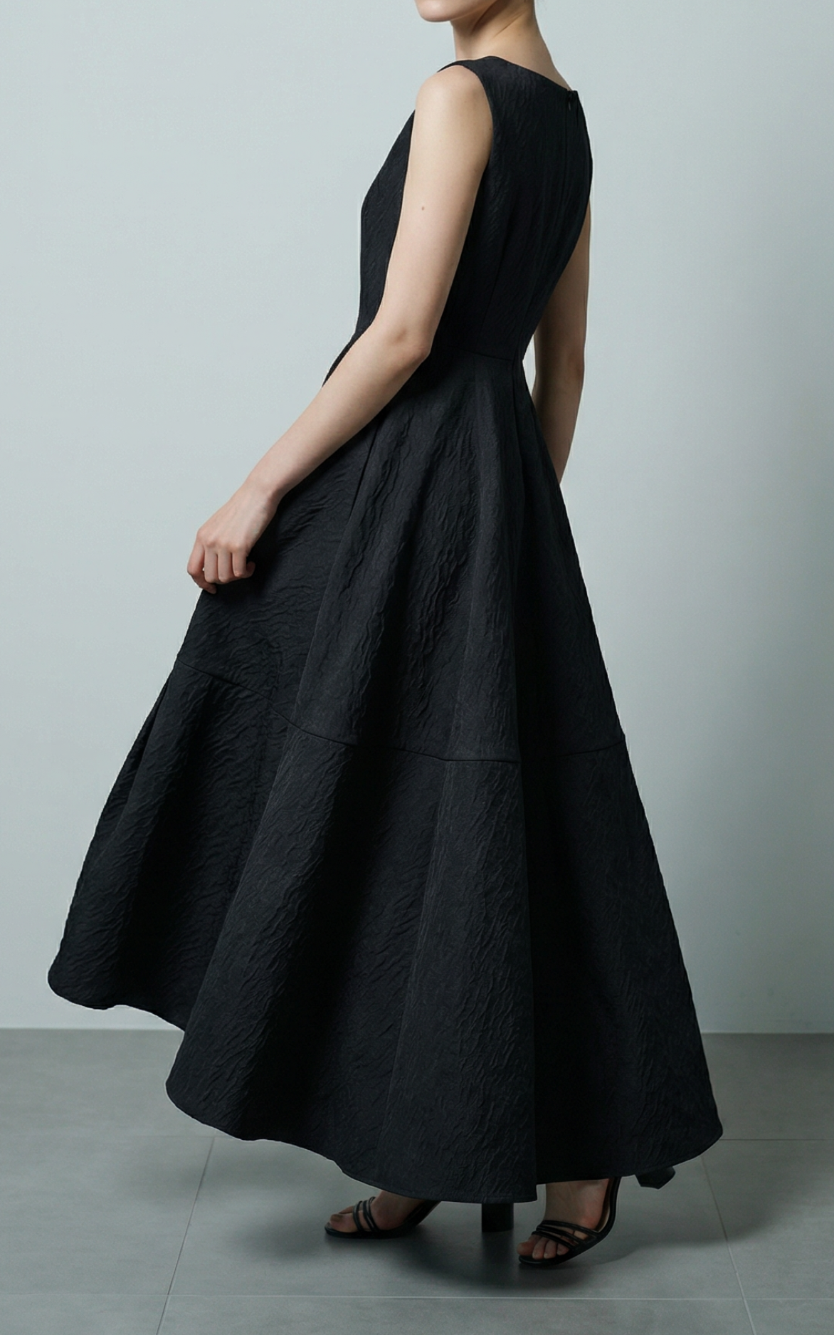 L'AUBE BLANC | Keyneck Jacquard Dress