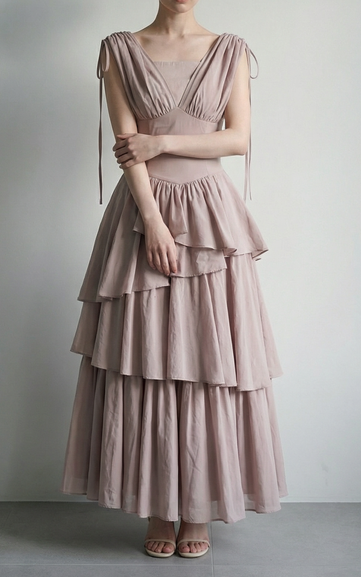 poláura | エアリーティアード ビスチェワンピース