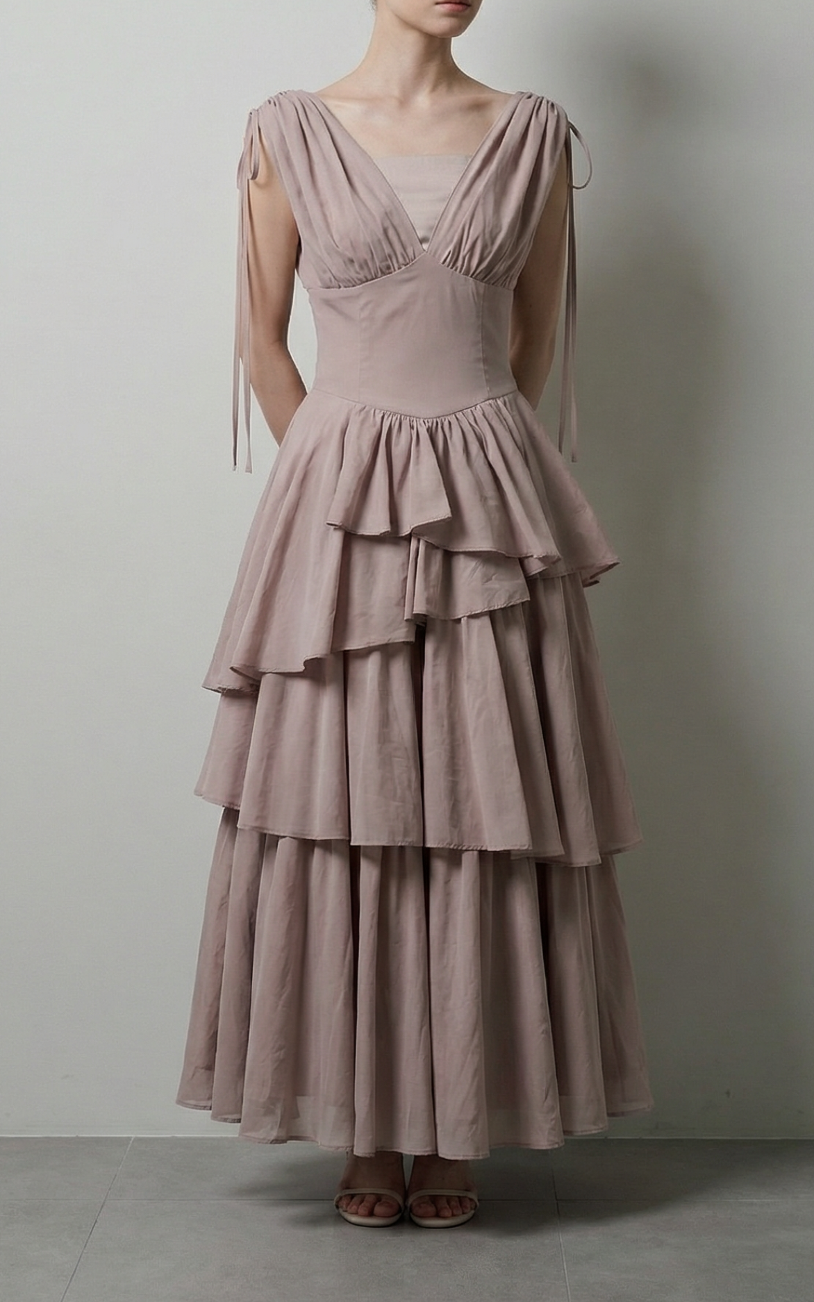 poláura | エアリーティアード ビスチェワンピース